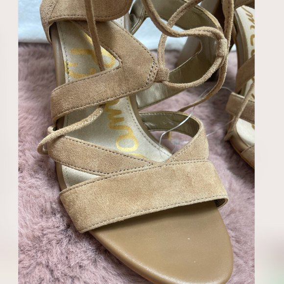 ⭐️ Lace Up Strappy Strap Boho Peasant Romantic Sexy Classy Chic Glam Party Heels - Picture 4 of 7